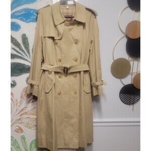 Ralph Lauren Tan Double-Breasted Trench Coat with Belt